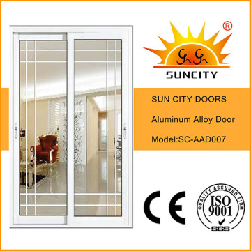 White Powder Coated Sliding Aluminum Alloy Glass Doors (SC-AAD007)